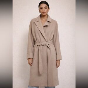 Day Birger Et Mikkelsen Blush/Beige Long Wool Coat